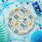 Sommer Strand Essentials Muster (2) Pappteller (Party)