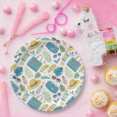 Sommer Strand Essentials Muster (2) Pappteller (Party)