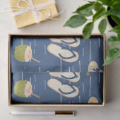 Sommer Strand Essentials Muster (3) Seidenpapier (Geschenk)