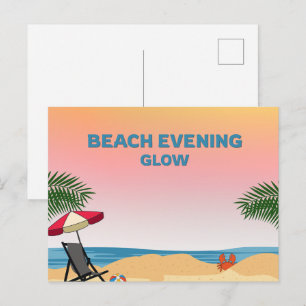 Sommer-Strand-Event Glow Postkarte