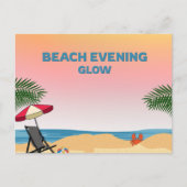 Sommer-Strand-Event  Glow Postkarte (Vorderseite)