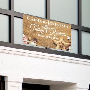 Sommer-Strand-Familientreffen-Banner Banner