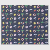 Sommer-Strand-Feiertags-Muster Geschenkpapier (Flach)