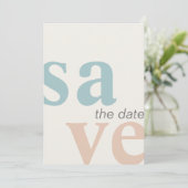Sommer-Strand-Foto Save The Date (Stehend Vorderseite)