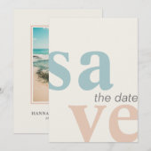 Sommer-Strand-Foto Save The Date (Vorne/Hinten)