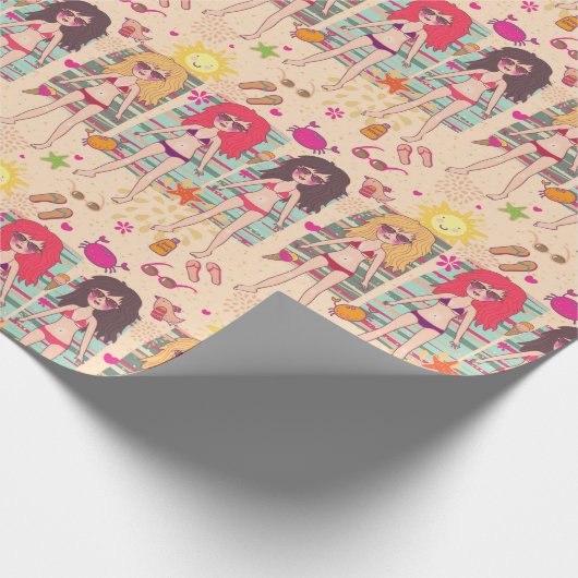 Sommer/Strand Geschenkpapier (Ecke)