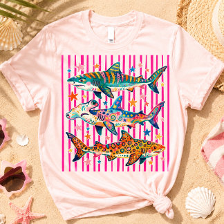 Sommer-Strand-Hai-Woche-Liebhaber-T-Shirt Ozean Ha T-Shirt