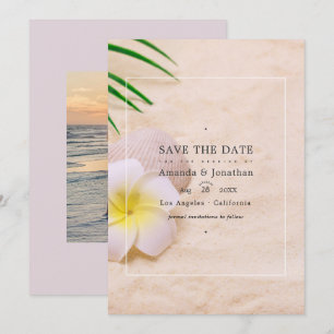 Sommer Strand Hochzeit Termin merken Save The Date