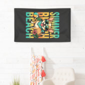 Sommer Strand Hund Urlaub Vektor Banner (Insitu)