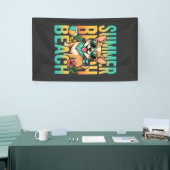 Sommer Strand Hund Urlaub Vektor Banner (Messeveranstaltung)