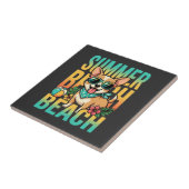 Sommer Strand Hund Urlaub Vektor Fliese (Seite)