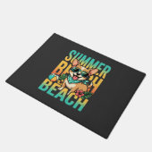 Sommer Strand Hund Urlaub Vektor Fußmatte (Schrägansicht)