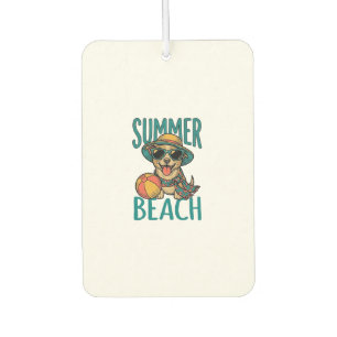 Sommer-Strand-Hund-Vintage-Sonnenbrille-Shirt-Desi Autolufterfrischer