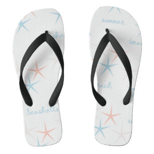 Sommer Strand Muscheln Seestern Badesandalen
