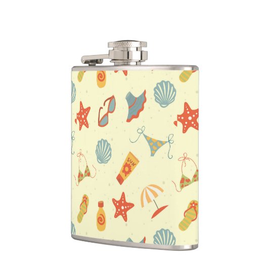 Sommer-Strand-Muster Flachmann (Links)