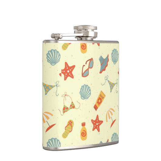 Sommer-Strand-Muster Flachmann (Rechts)