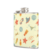 Sommer-Strand-Muster Flachmann (Links)