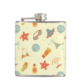 Sommer-Strand-Muster Flachmann (Vorderseite)