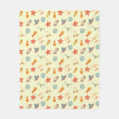 Sommer-Strand-Muster Fleecedecke (Vorderseite)