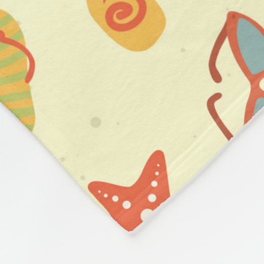 Sommer-Strand-Muster Fleecedecke (Ecke)