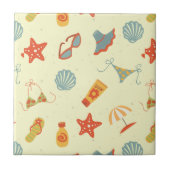 Sommer-Strand-Muster Fliese (Vorderseite)