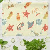 Sommer-Strand-Muster Geschirrtuch (Gefaltet)