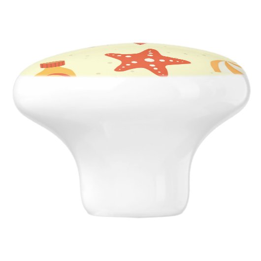 Sommer-Strand-Muster Keramikknauf (Seitenansicht)