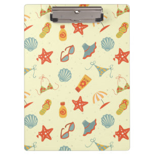 Sommer-Strand-Muster Klemmbrett