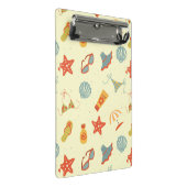 Sommer-Strand-Muster Mini Klemmbrett (Schrägansicht)