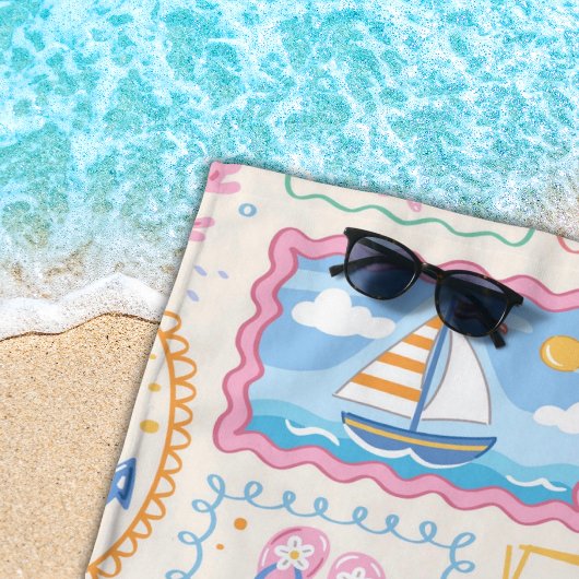 Sommer Strand Muster Süßer Strand Strandtuch