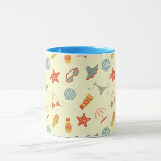 Sommer-Strand-Muster Tasse (Zentrum)