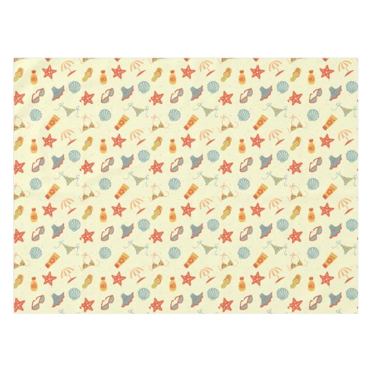 Sommer-Strand-Muster Tischdecke (Vorderseite (Horizontal))