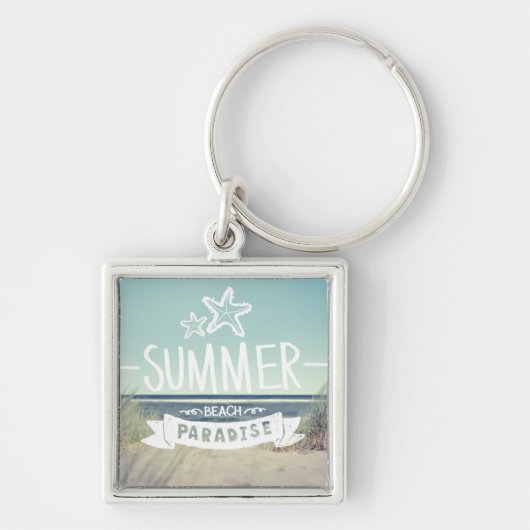 Sommer-Strand-Paradies Schlüsselanhänger (Vorne)