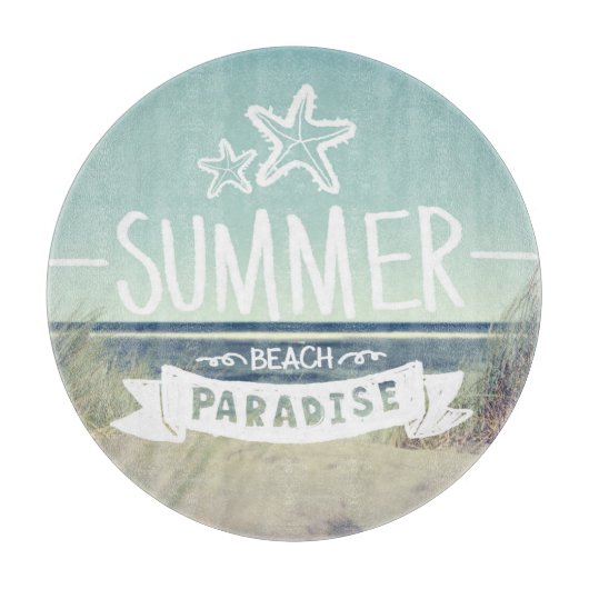 Sommer-Strand-Paradies Schneidebrett (Vorderseite)