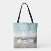 Sommer-Strand-Paradies Tasche (Rückseite)