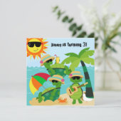 Sommer-Strand-Schildkröten, die Einladung (Stehend Vorderseite)