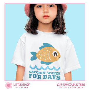 Sommer Strand Stimmung Wellen für Tage Urlaub Kind T-Shirt