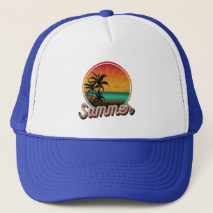 SOMMER STRAND TROPISCHE NATUR TRUCKER-MÜTZE TRUCKERKAPPE