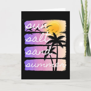 Sommer Strand Urlaub Salz Sonne Sand Sonnenunterga Karte