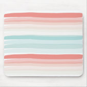 Sommer-Strandfarben in Streifen Mousepad (Vorne)