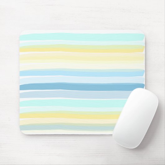 Sommer-Strandfarben in Streifen Mousepad (Mit Mouse)