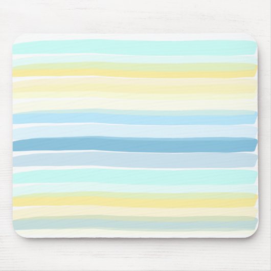 Sommer-Strandfarben in Streifen Mousepad (Vorne)