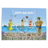 Sommer-Strandparty Große Geschenktüte (Rückseite)
