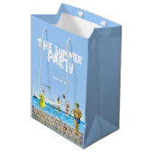 Sommer-Strandparty Mittlere Geschenktüte (Vorderseite Schrägansicht)