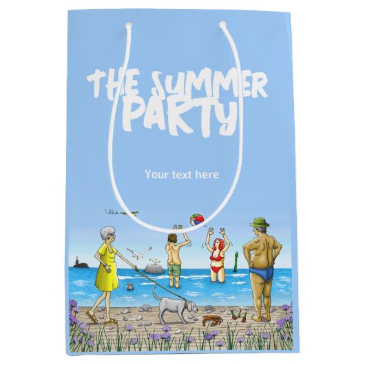 Sommer-Strandparty Mittlere Geschenktüte (Vorderseite)