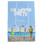 Sommer-Strandparty Mittlere Geschenktüte (Rückseite)