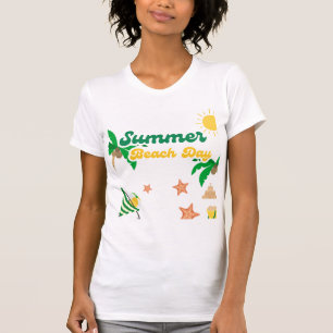 Sommer-Strandtag-T-Shirt Tropisches Palmenbaum-T T-Shirt