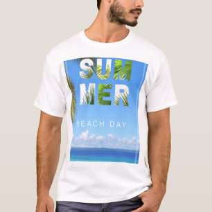 Sommer-Strandtag-T-Shirt Tropisches Urlaubs-Shir T-Shirt