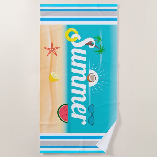 Sommer Strandtuch (Vorderseite)