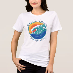 Sommer Strandurlaub mit Sonne und blauer Ozeanwell Tri-Blend Shirt